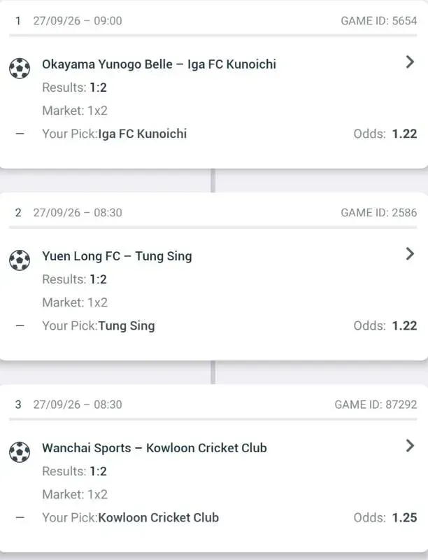 Prediction Slip screenshot