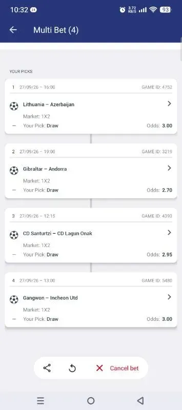Prediction Slip screenshot
